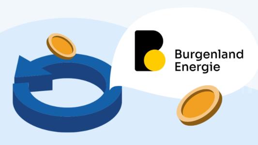 Burgenland Energie Logo mit Infos zum Wechselservice