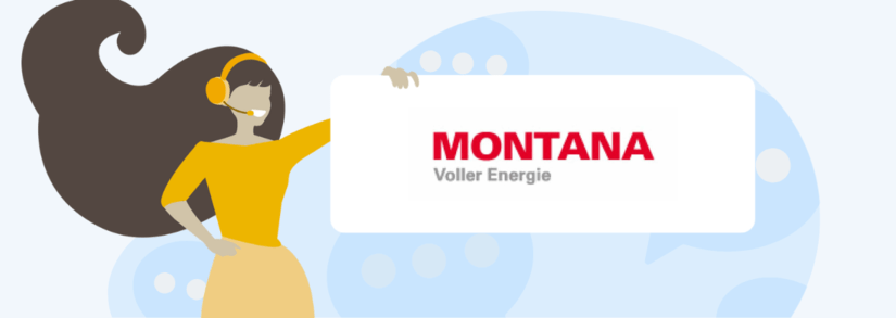 Montana Logo und Ansprechsperson