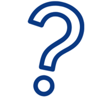Geben Sie Feedback mit TIWAG Kontakt Blau weißes Fragezeichen