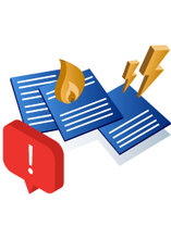 Vertrag mit Glühbirne und Gasflamme 