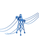 Blaue Stromtrasse